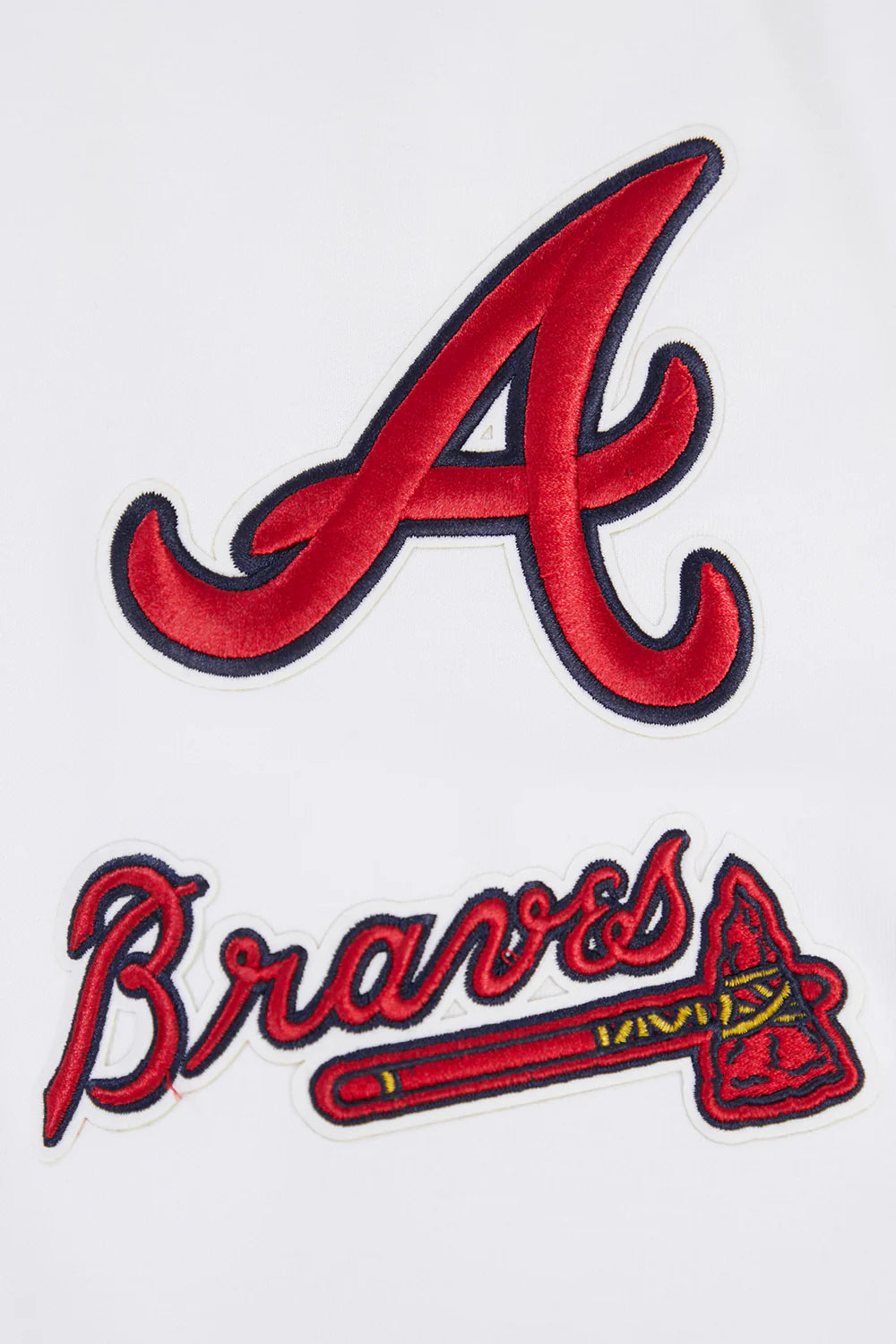 MLB ATLANTA BRAVES CLASSIC CHENILLE MEN'S FULL ZIP PULLOVER HOODIE