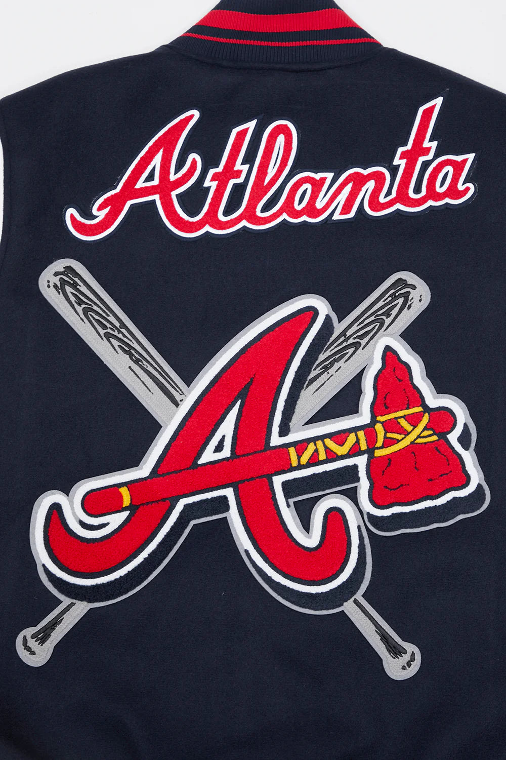 MLB ATLANTA BRAVES MASHUP MEN'S RIB WOOL VARSITY JACKET