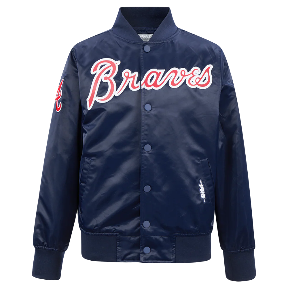 MLB ATLANTA BRAVES CLASSIC BIG BOYS SATIN JACKET