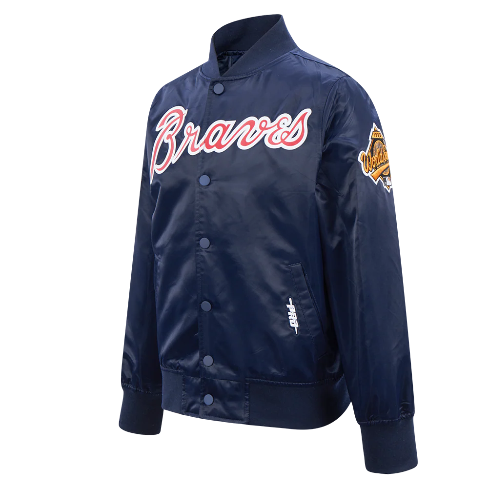 MLB ATLANTA BRAVES CLASSIC BIG BOYS SATIN JACKET