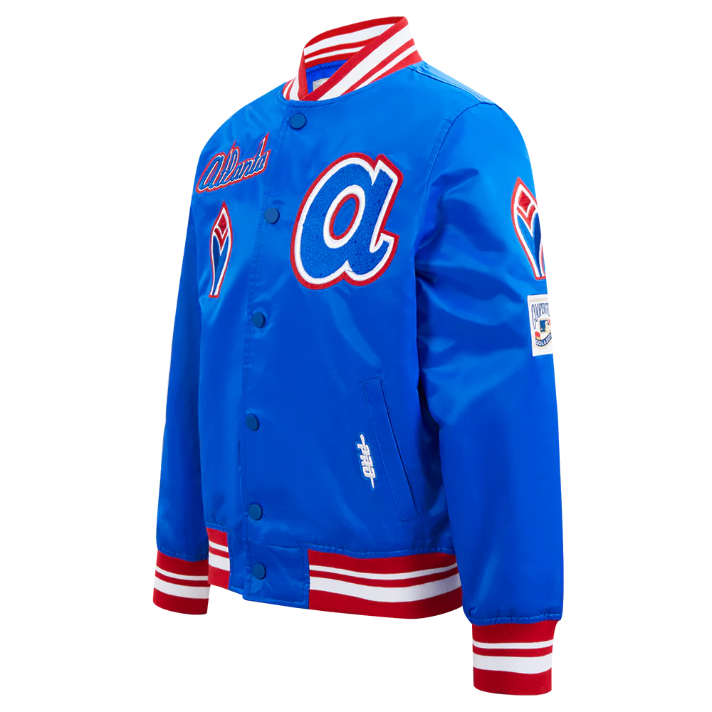 MLB ATLANTA BRAVES RETRO CLASSIC BIG BOYS RIB SATIN JACKET
