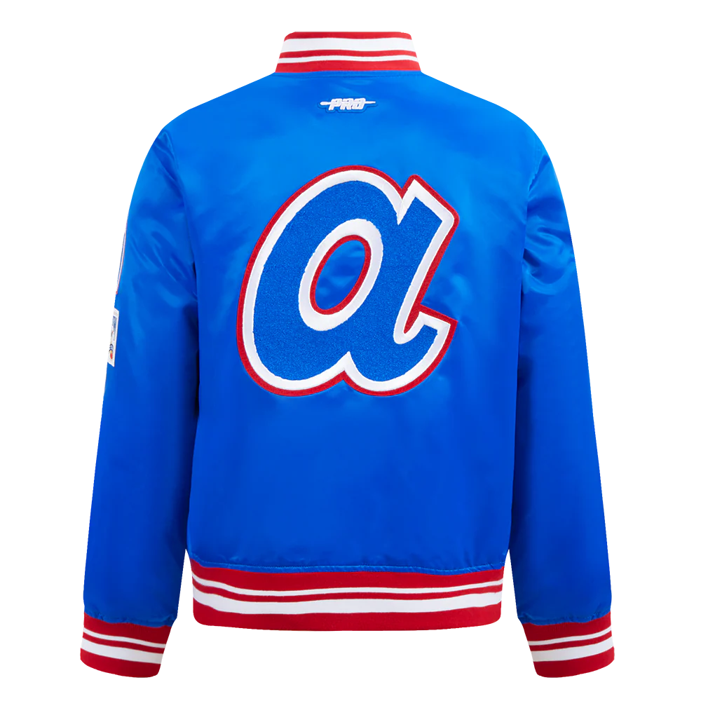 MLB ATLANTA BRAVES RETRO CLASSIC BIG BOYS RIB SATIN JACKET