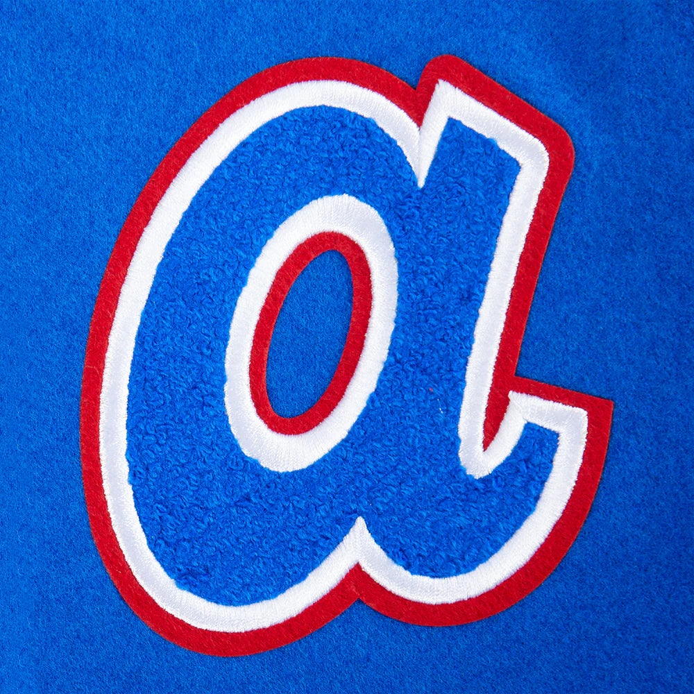 MLB ATLANTA BRAVES RETRO CLASSIC BIG BOYS RIB WOOL VARSITY JACKET