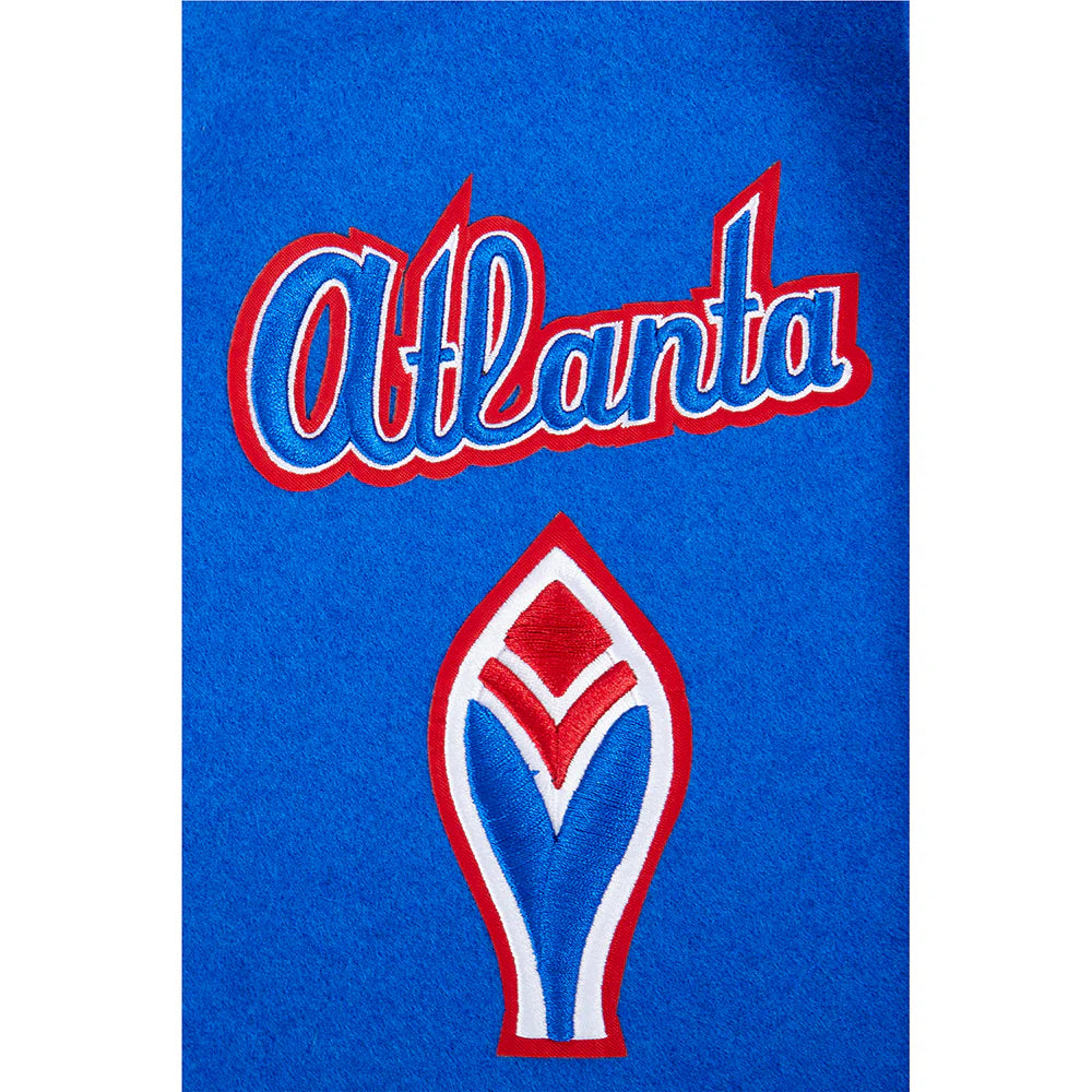 MLB ATLANTA BRAVES RETRO CLASSIC BIG BOYS RIB WOOL VARSITY JACKET