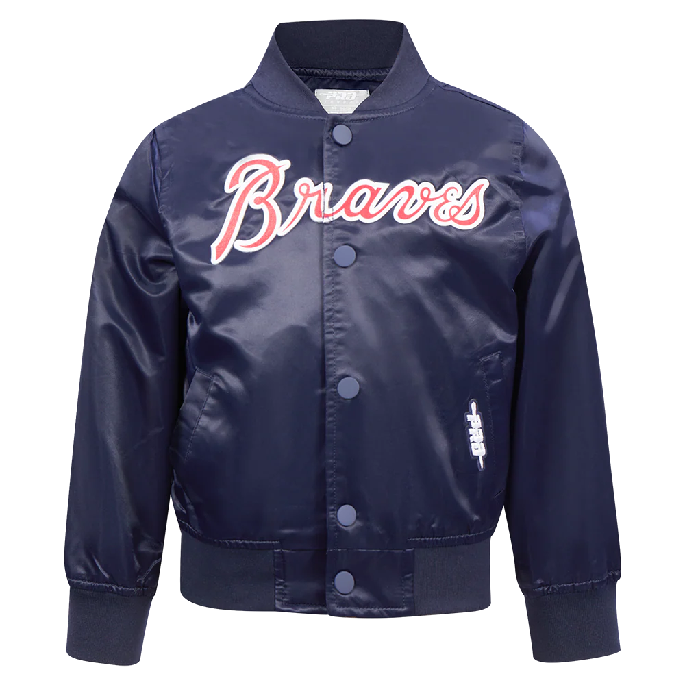 MLB ATLANTA BRAVES CLASSIC TODDLER BOYS SATIN JACKET