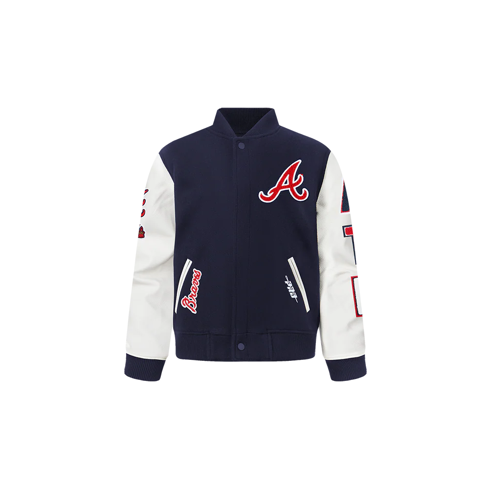 MLB ATLANTA BRAVES CLASSIC TODDLER BOYS WOOL VARSITY JACKET