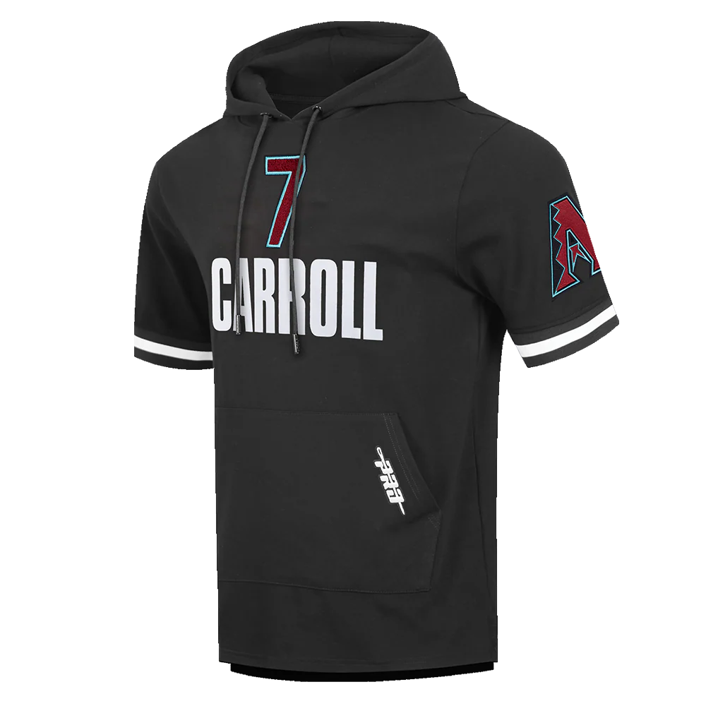 MLB ARIZONA DIAMONDBACKS CORBIN CARROLL #7 CLASSIC MEN'S SHORT SLEEVE PULLOVER HOODIE