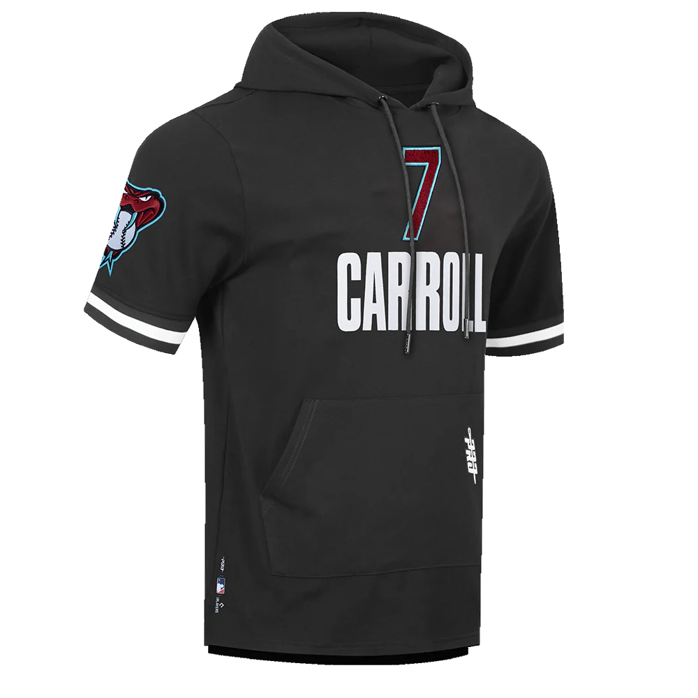 MLB ARIZONA DIAMONDBACKS CORBIN CARROLL #7 CLASSIC MEN'S SHORT SLEEVE PULLOVER HOODIE
