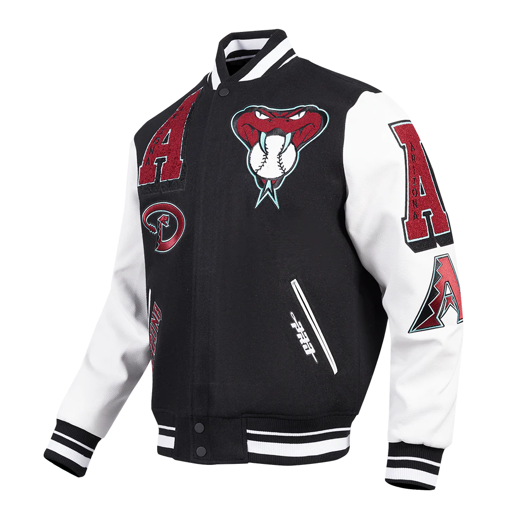 MLB ARIZONA DIAMONDBACKS MASHUP MEN'S RIB WOOL VARSITY JACKET