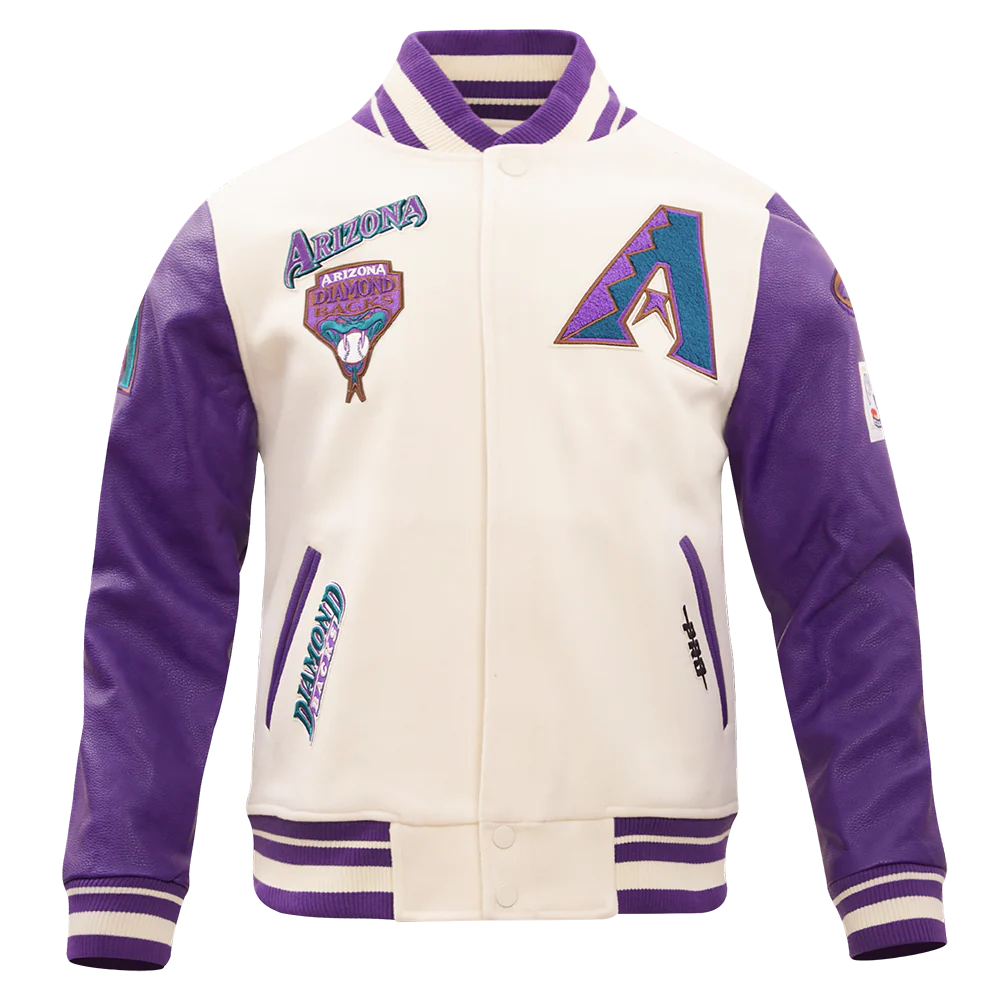 MLB ARIZONA DIAMONDBACKS RETRO CLASSIC MEN'S RIP WOOL VARSITY JACKET