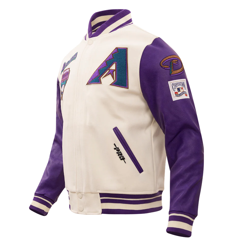 MLB ARIZONA DIAMONDBACKS RETRO CLASSIC MEN'S RIP WOOL VARSITY JACKET