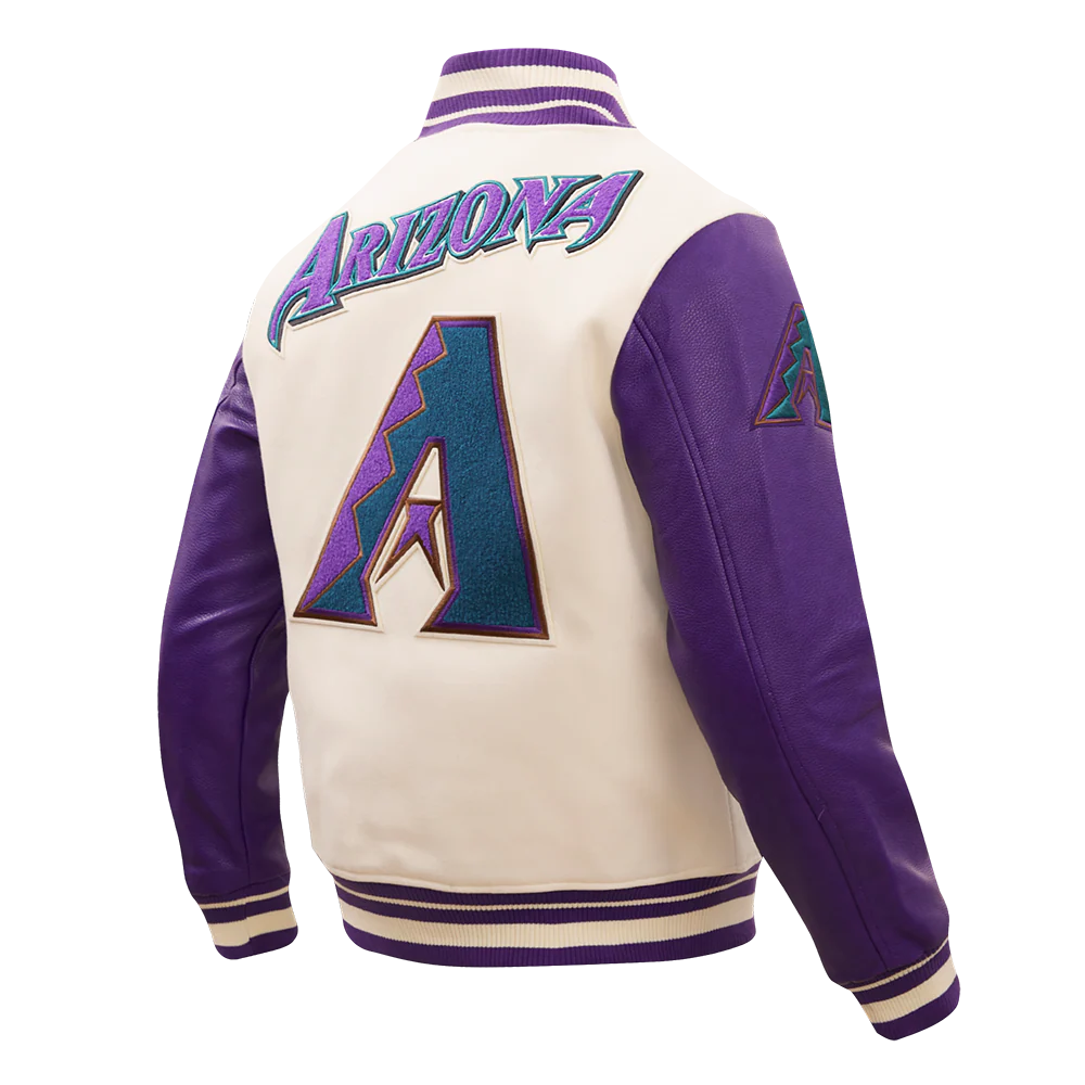 MLB ARIZONA DIAMONDBACKS RETRO CLASSIC MEN'S RIP WOOL VARSITY JACKET