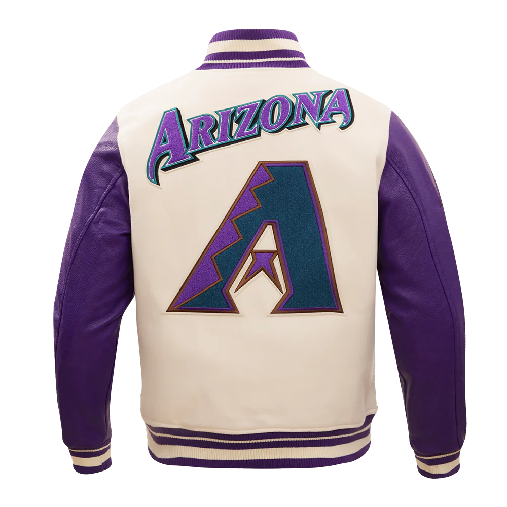 MLB ARIZONA DIAMONDBACKS RETRO CLASSIC MEN'S RIP WOOL VARSITY JACKET
