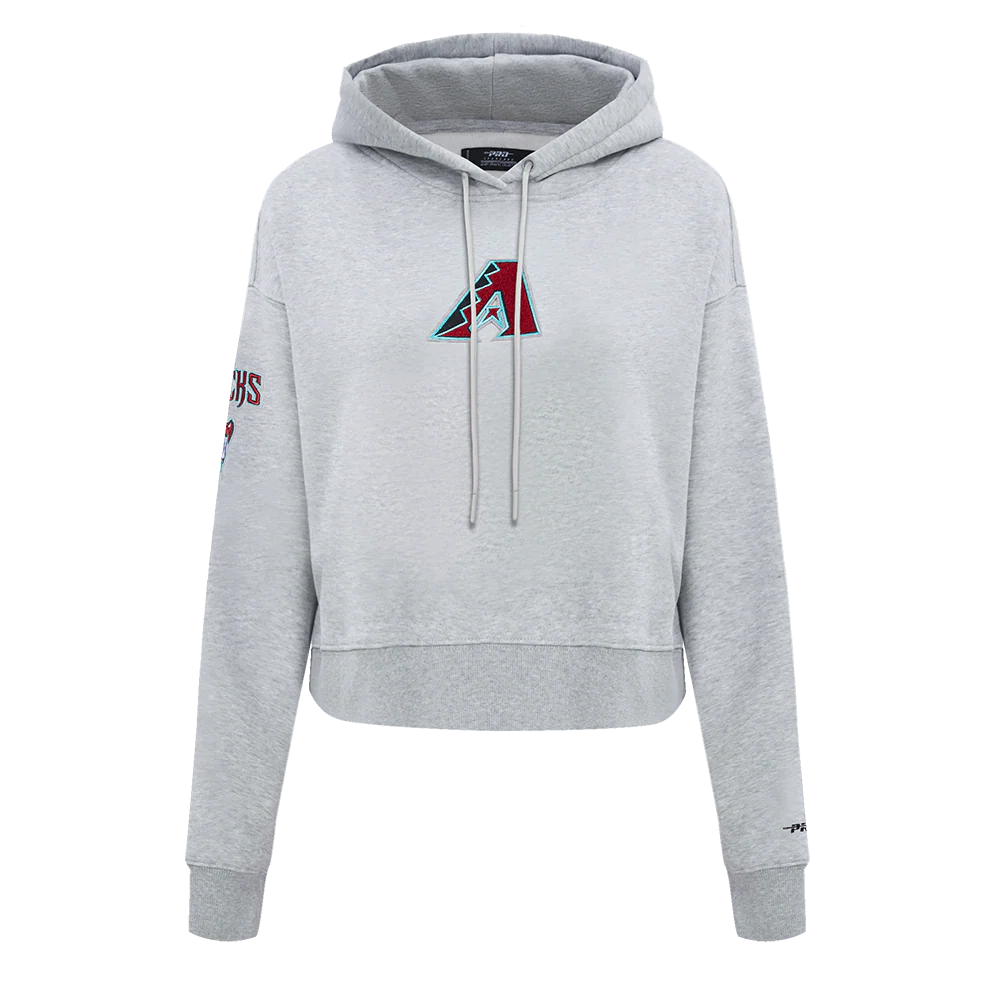 MLB ARIZONA DIAMONDBACKS CLASSIC WOMEN'S CROPPED FLEECE PULLOVER HOODIE