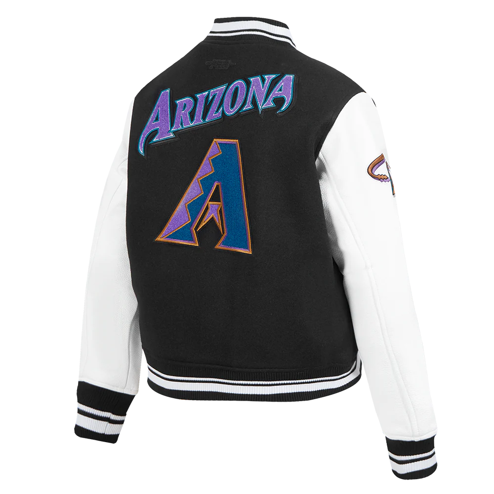 MLB ARIZONA DIAMONDBACKS RETRO CLASSIC WOMEN'S RIB WOOL VARSITY JACKET