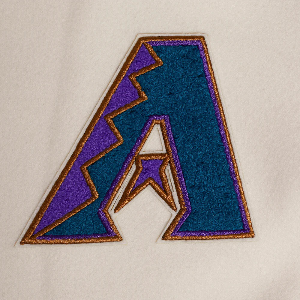 MLB ARIZONA DIAMONDBACKS RETRO CLASSIC WOMEN'S RIB WOOL VARSITY JACKET
