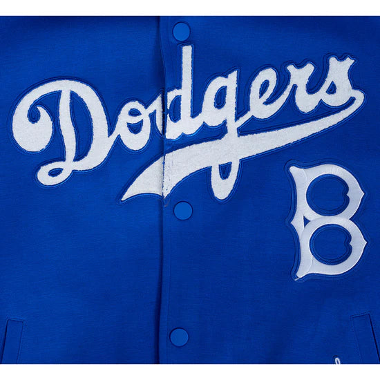 MLB BROOKLYN DODGERS COOPERSTOWN LOGO PRO GAME DAY MEN'S DOUBLE KNIT JACKET
