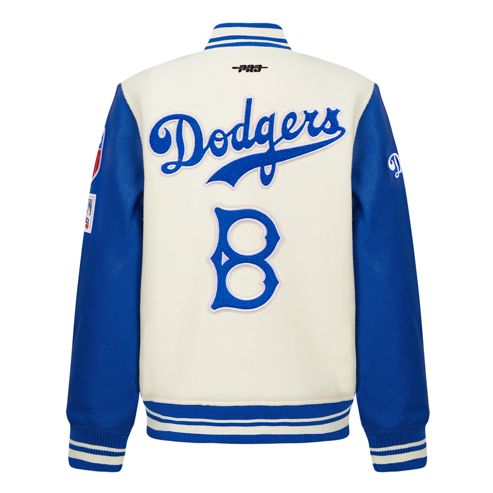 MLB BROOKLYN DODGERS RETRO CLASSIC BIG BOYS RIB WOOL VARSITY JACKET