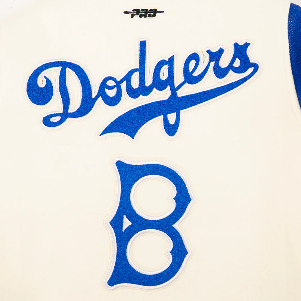 MLB BROOKLYN DODGERS RETRO CLASSIC BIG BOYS RIB WOOL VARSITY JACKET