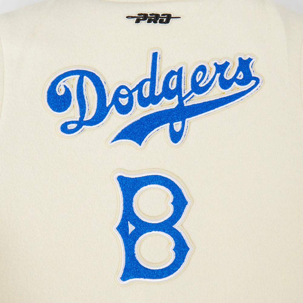 MLB BROOKLYN DODGERS RETRO CLASSIC TODDLER BOYS RIB WOOL VARSITY JACKET