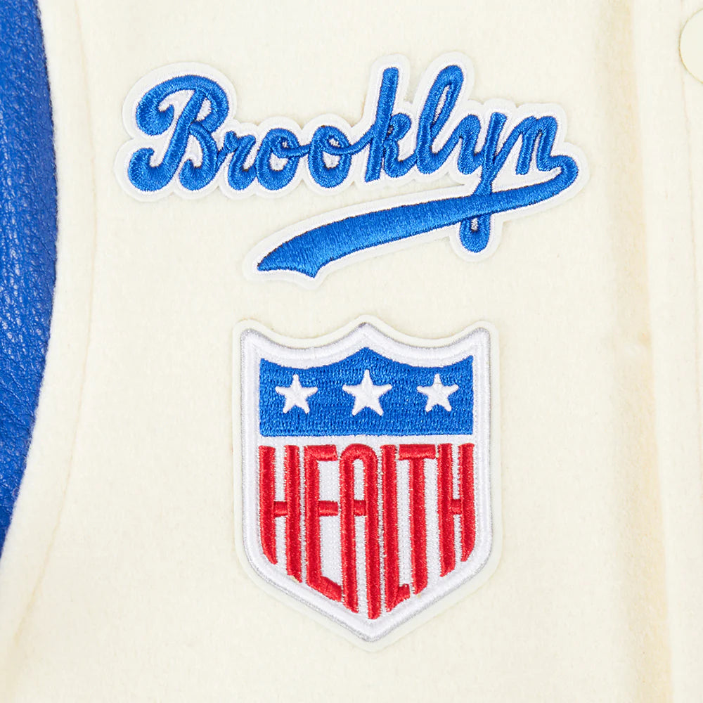 MLB BROOKLYN DODGERS RETRO CLASSIC TODDLER BOYS RIB WOOL VARSITY JACKET