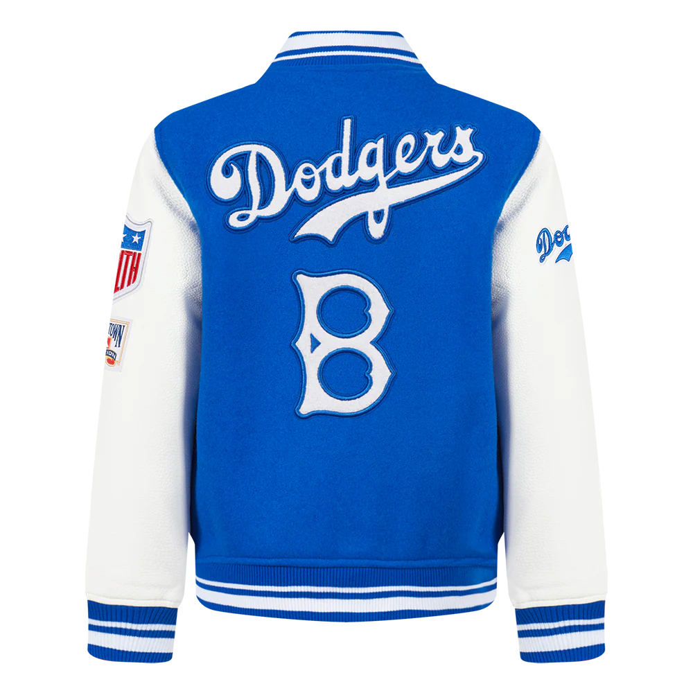 MLB BROOKLYN DODGERS RETRO CLASSIC TODDLER BOYS RIB WOOL VARSITY JACKET