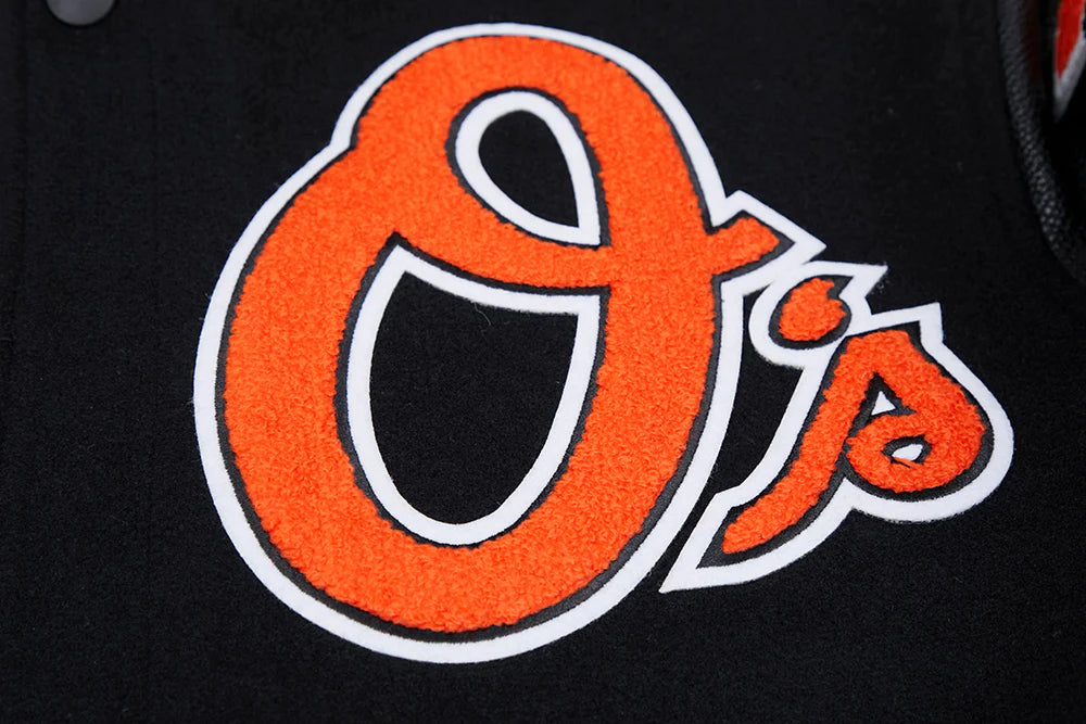 MLB BALTIMORE ORIOLES MASHUP MEN'S RIB WOOL VARSITY JACKET