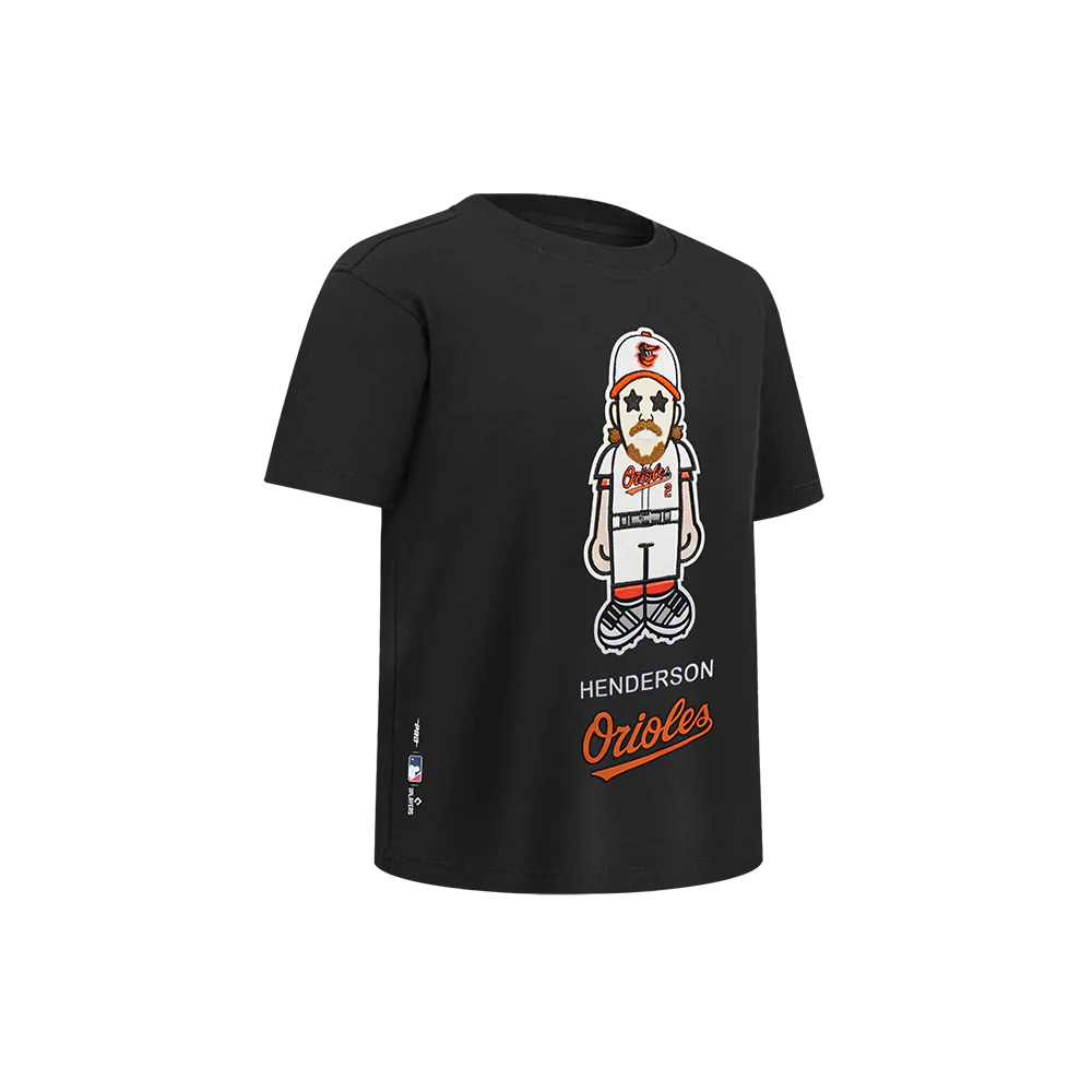 MLB BALTIMORE ORIOLES GUNNAR HENDERSON #2 AVATAR LITTLE BOYS SHORT SLEEVE TOP