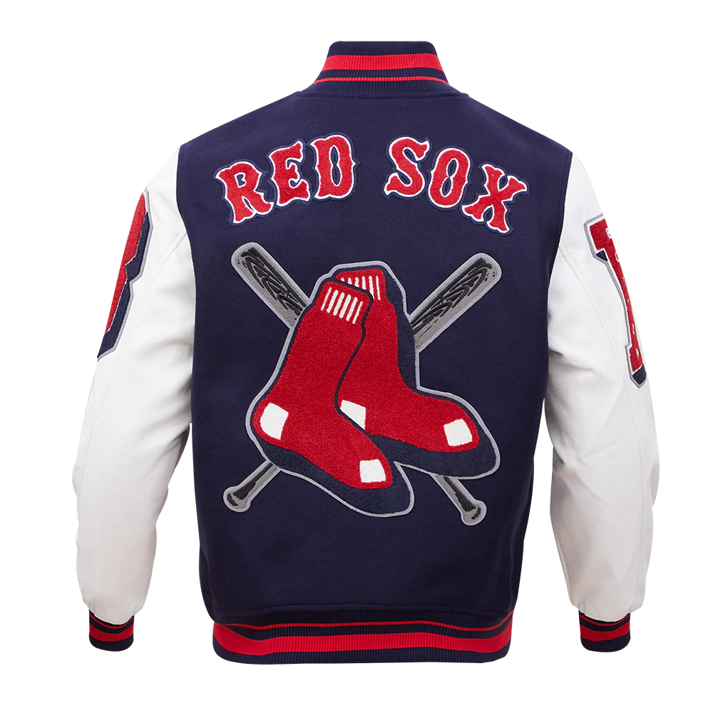 MLB BOSTON RED SOX MASHUP MEN'S RIB WOOL VARSITY JACKET
