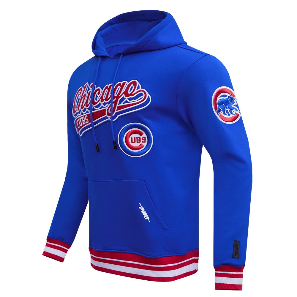 Chicago Cubs P/O Script Tail Hoodie