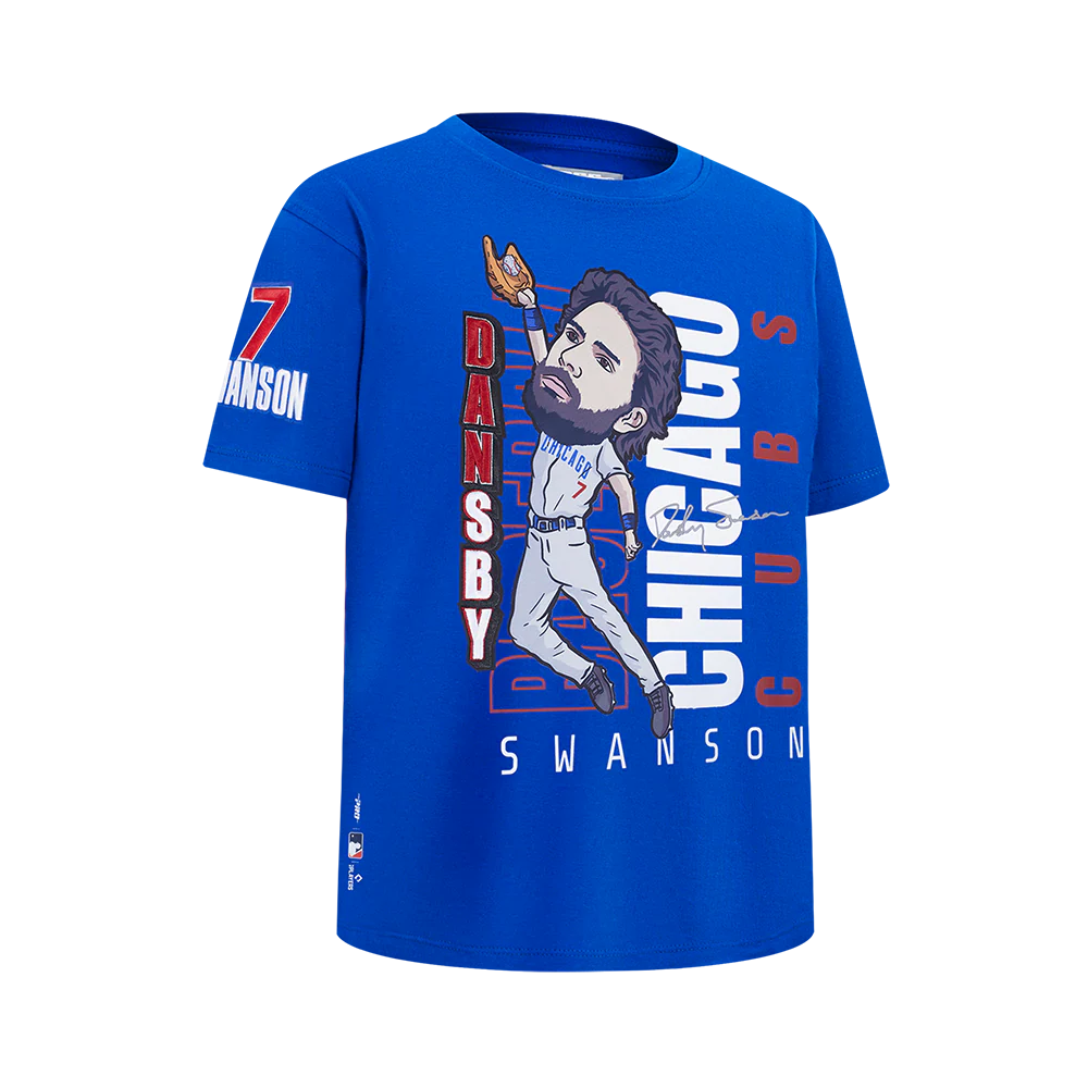 MLB CHICAGO CUBS DANSBY SWANSON #7 REMIX AVATAR BIG BOYS SHORT SLEEVE TOP