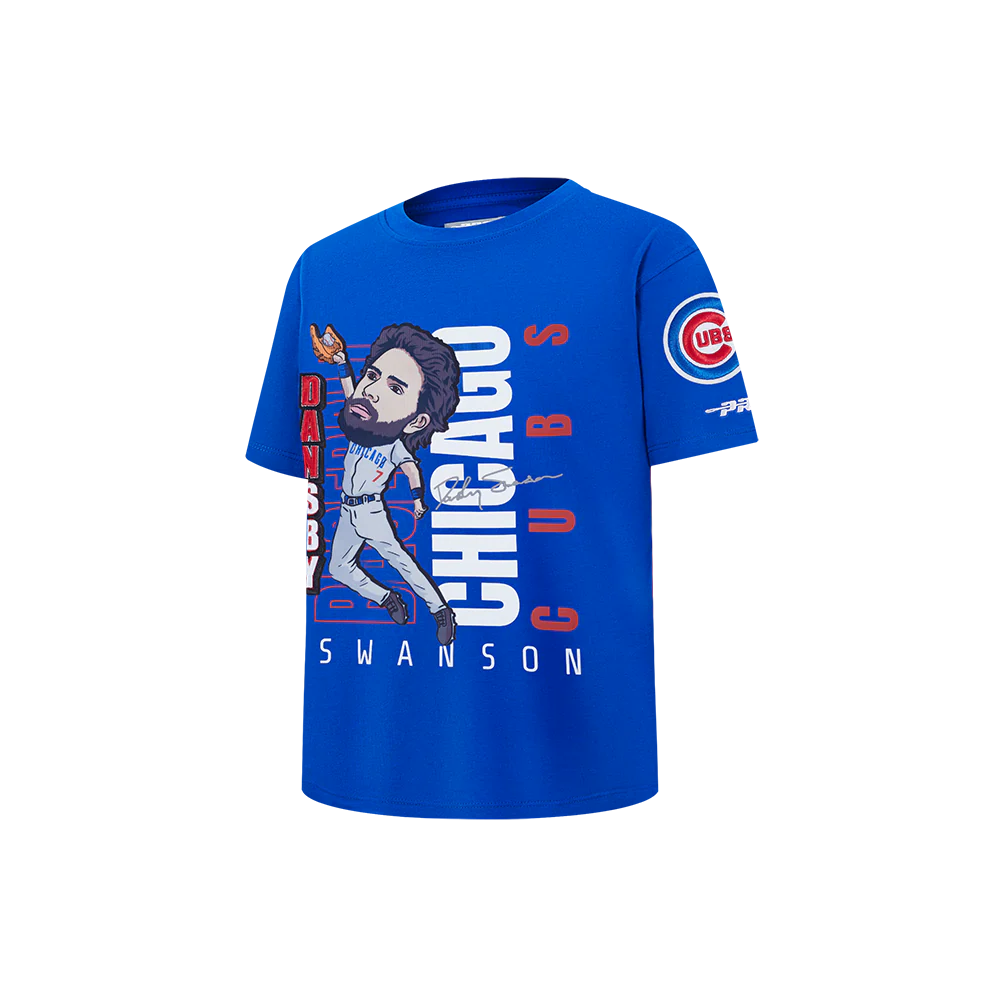 MLB CHICAGO CUBS DANSBY SWANSON #7 REMIX AVATAR LITTLE BOYS SHORT SLEEVE TOP