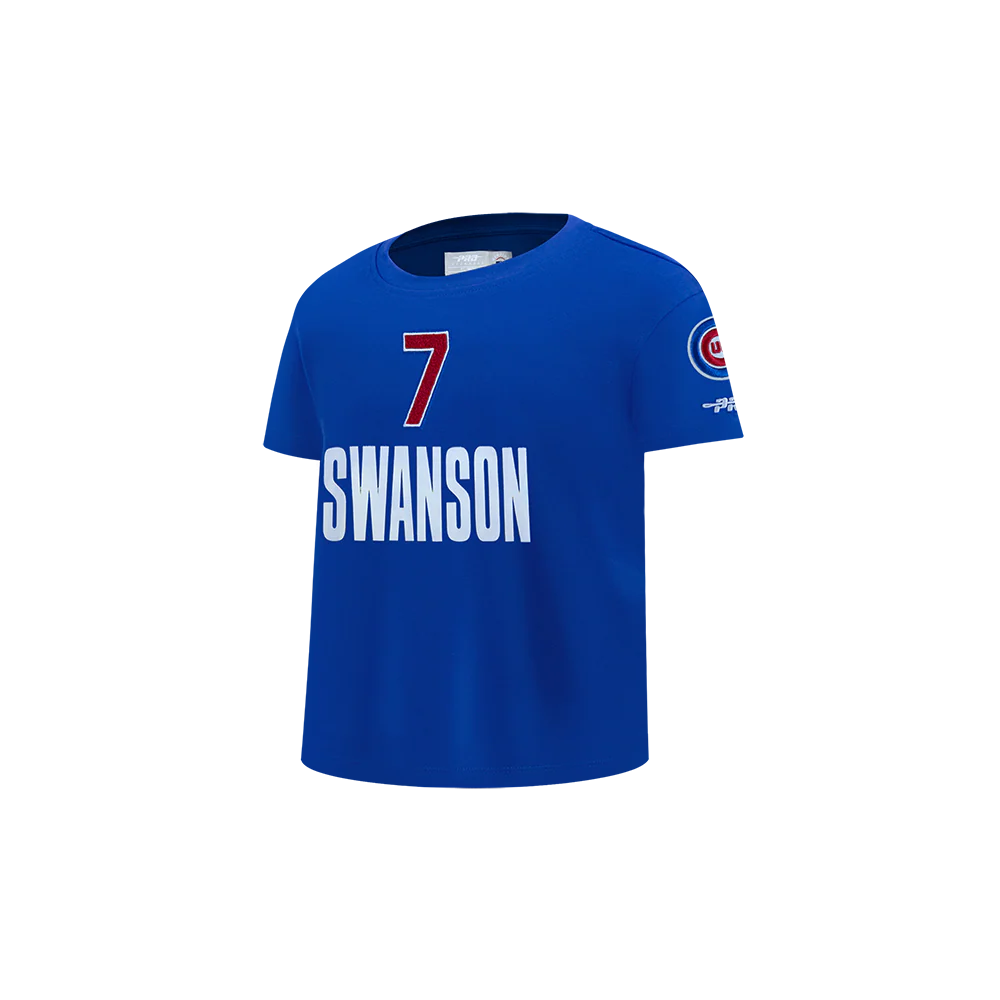MLB CHICAGO CUBS DANSBY SWANSON #7 CLASSIC PLAYER NAME AND NUMBER TODDLER BOY'S TEE