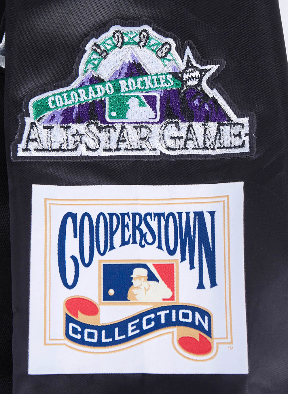 MLB COLORADO ROCKIES RETRO CLASSIC MEN'S RIB SATIN JACKET