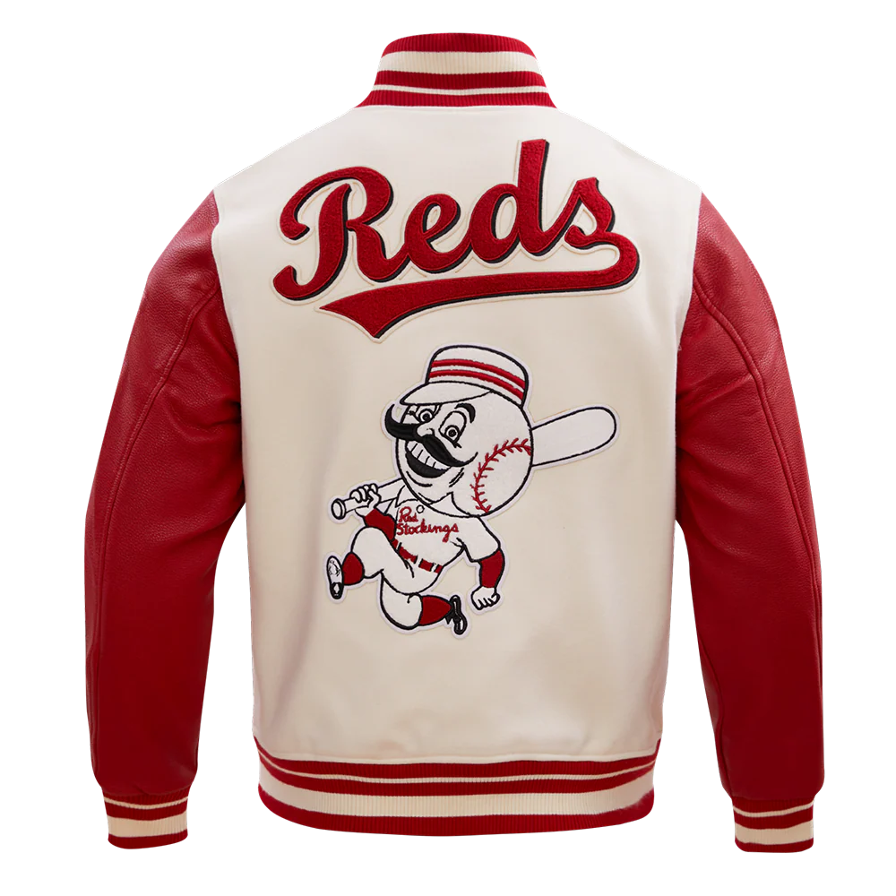 MLB CINCINNATI REDS RETRO CLASSIC MEN'S RIB WOOL VARSITY JACKET