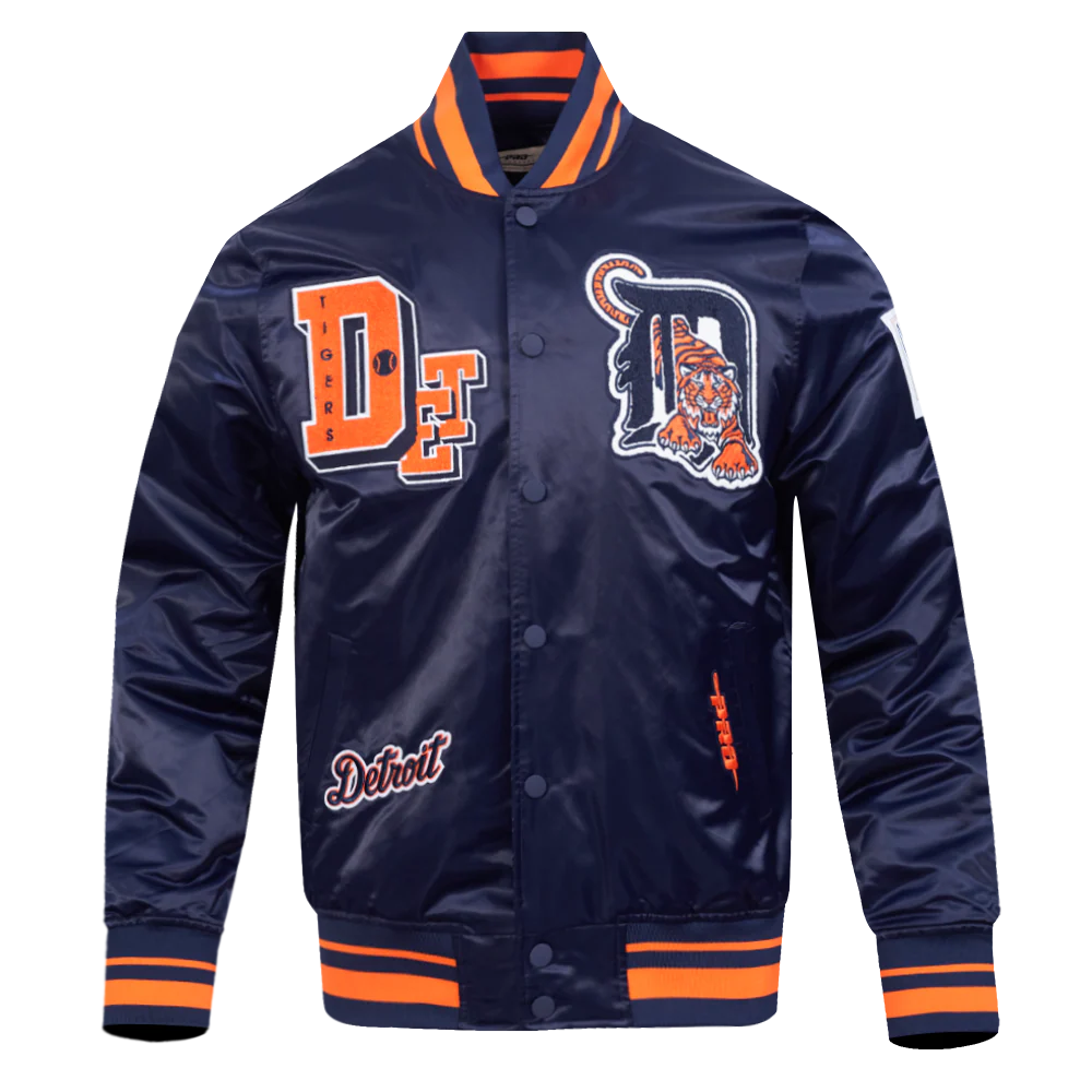 MLB DETROIT TIGERS BEST OF MEN'S RIB SATIN JACKET