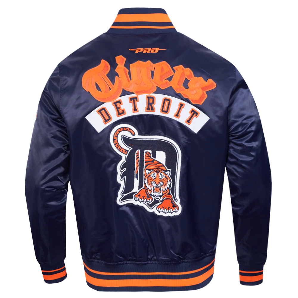 MLB DETROIT TIGERS BEST OF MEN'S RIB SATIN JACKET
