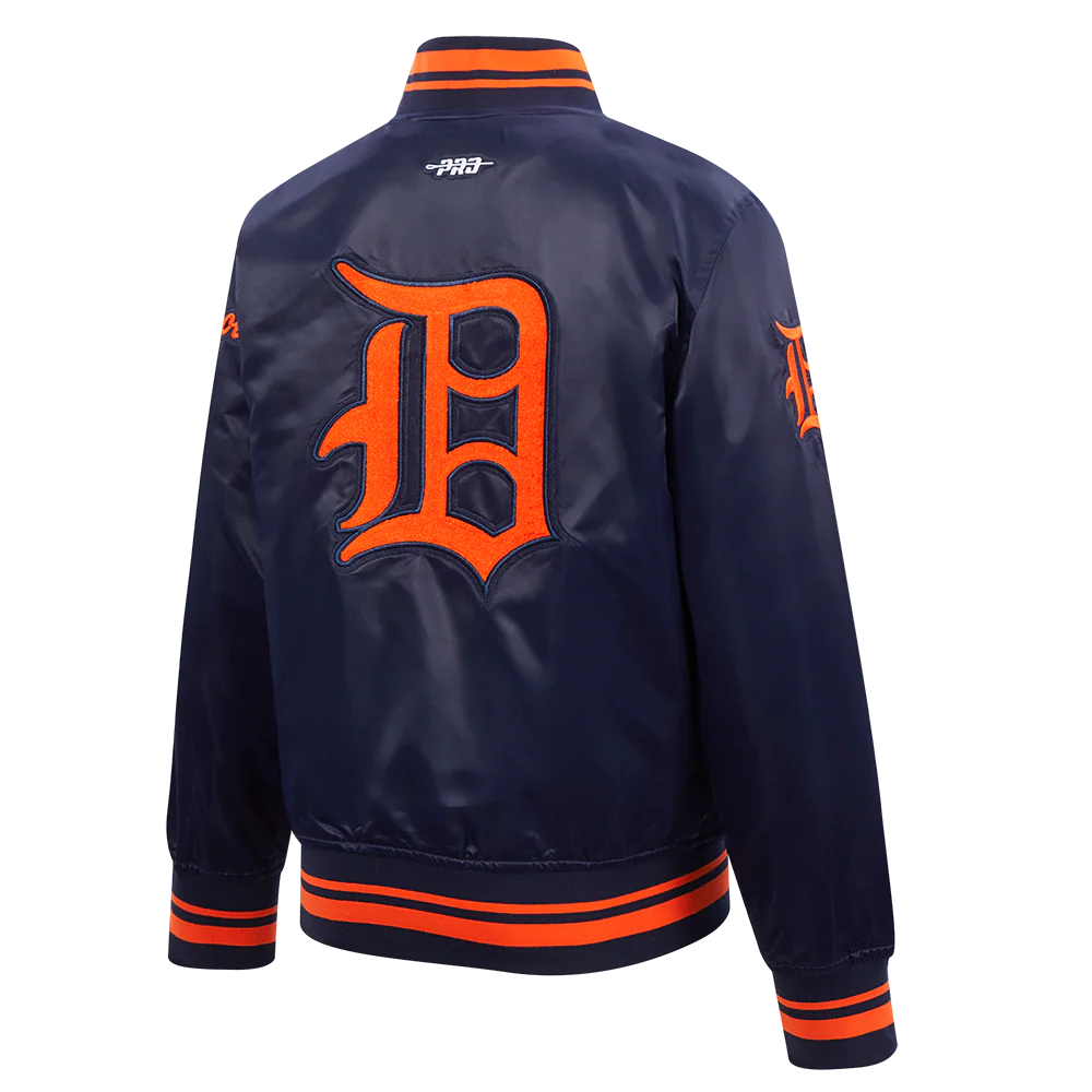 MLB DETROIT TIGERS RETRO CLASSIC BIG BOYS RIB SATIN JACKET