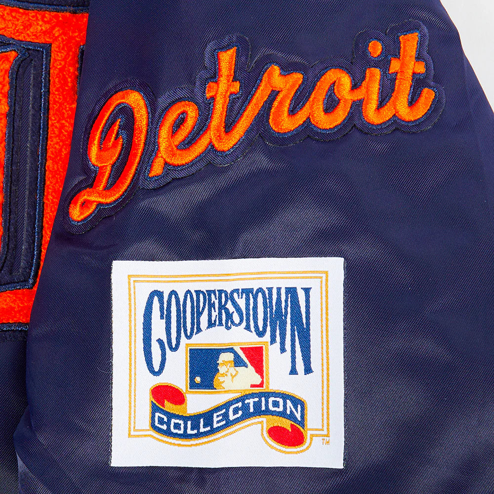MLB DETROIT TIGERS RETRO CLASSIC BIG BOYS RIB SATIN JACKET