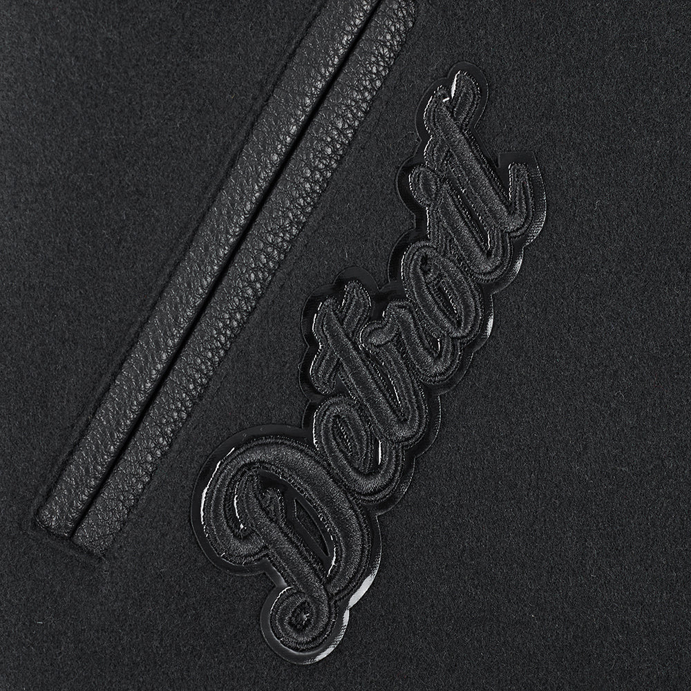 MLB DETROIT TIGERS TRIPLE BLACK BIG BOYS WOOL VARSITY JACKET