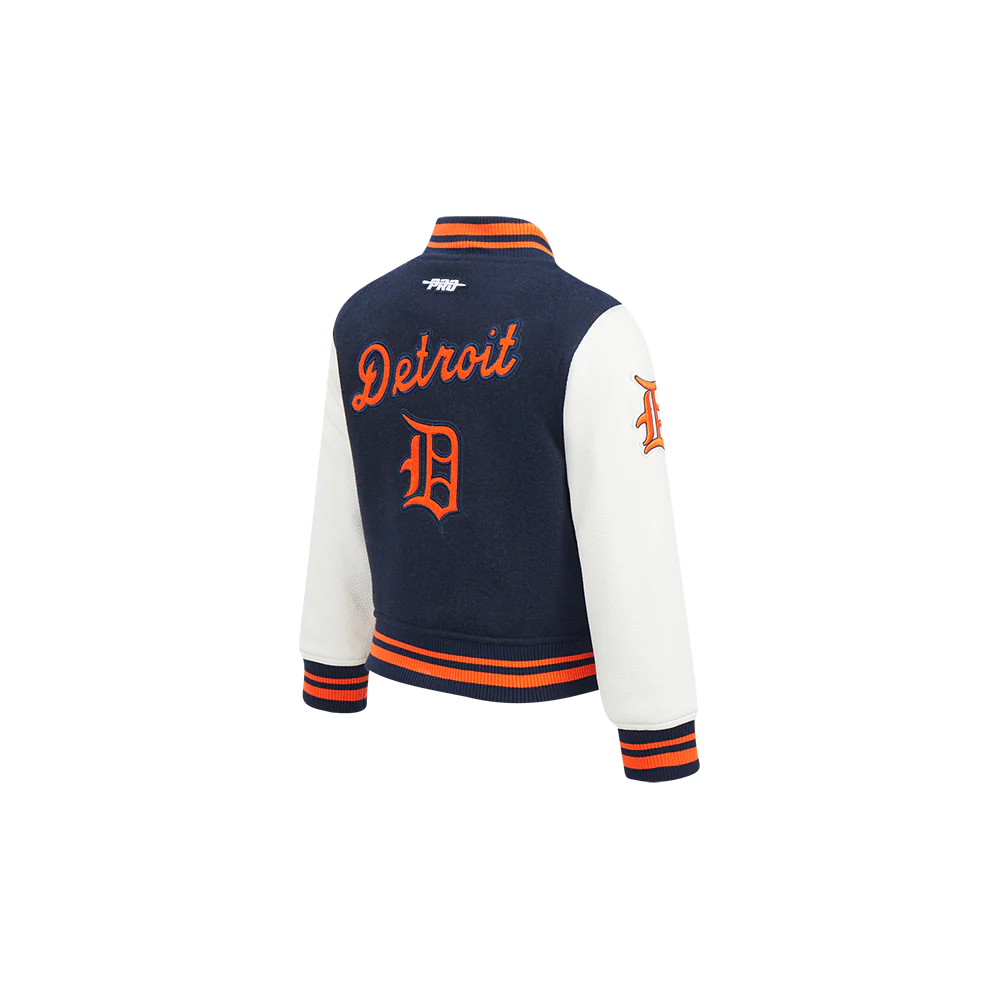 MLB DETROIT TIGERS RETRO CLASSIC TODDLER BOYS RIB WOOL VARSITY JACKET
