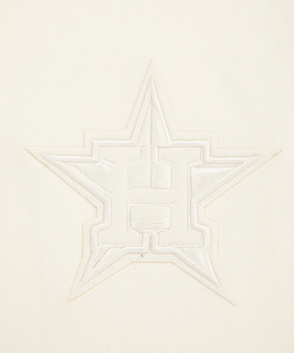 MLB HOUSTON ASTROS NEUTRAL COTTON JERSEY DROP SHOULDER TOP