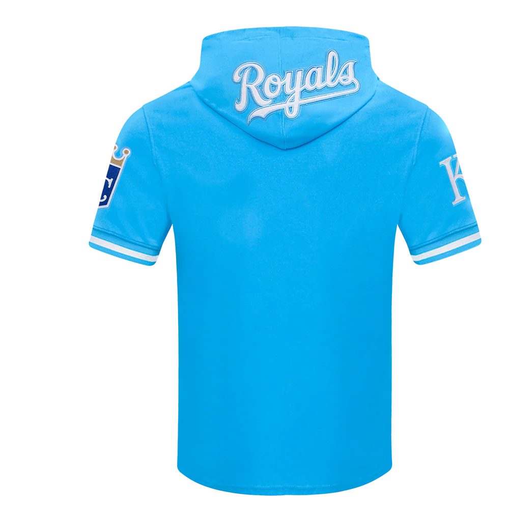 MLB KANSAS CITY ROYALS SALVADOR PEREZ #13 CLASSIC MEN'S SHORT SLEEVE PULLOVER HOODIE