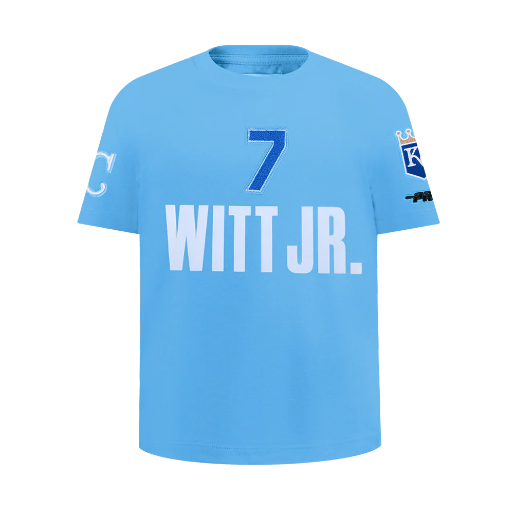 MLB KANSAS CITY ROYALS BOBBY WITT JR. #7 CLASSIC PLAYER NAME AND NUMBER BIG BOY SHORT SLEEVE TOP