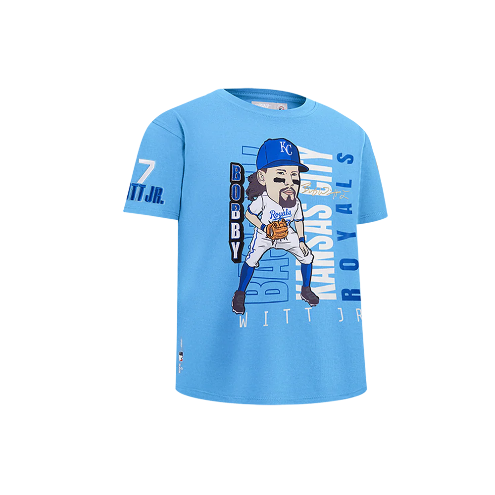 MLB KANSAS CITY ROYALS BOBBY WITT JR. #7 REMIX AVATAR LITTLE BOYS SHORT SLEEVE TOP