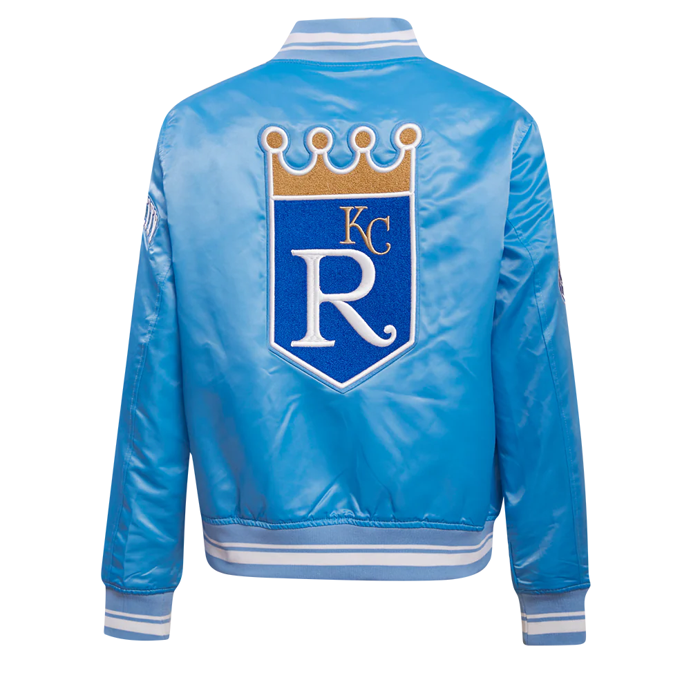MLB KANSAS CITY ROYALS RETRO CLASSIC WOMEN'S RIB SATIN JACKET