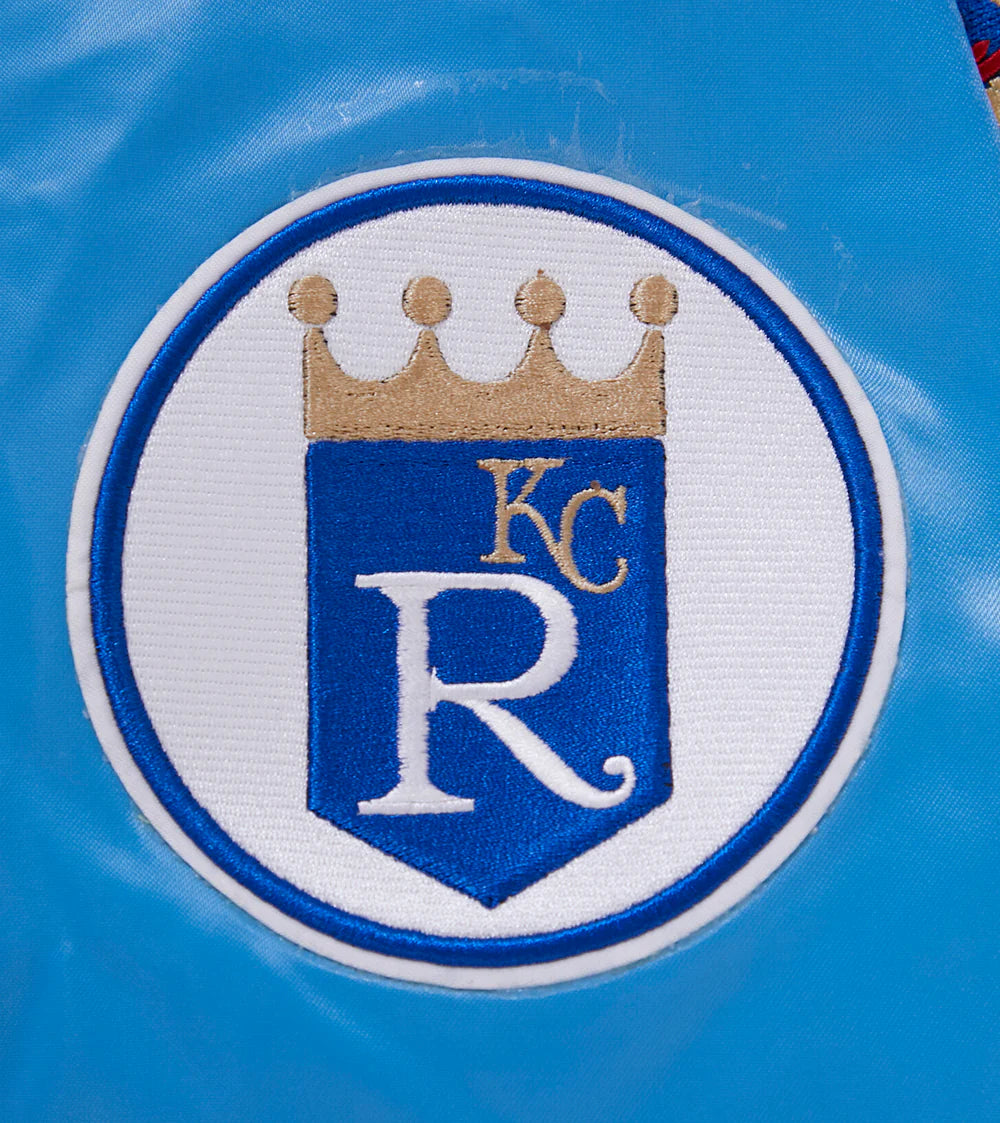 MLB KANSAS CITY ROYALS RETRO CLASSIC WOMEN'S RIB SATIN JACKET