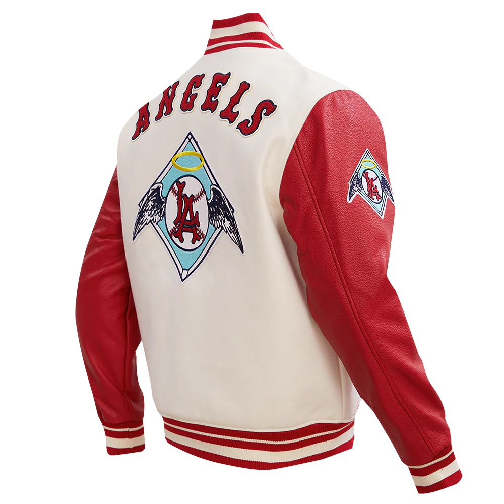 MLB LOS ANGELES ANGELS RETRO CLASSIC MEN'S RIB WOOL VARSITY JACKET