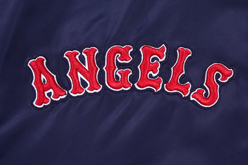 MLB LOS ANGELES ANGELS RETRO CLASSIC MEN'S RIB SATIN JACKET