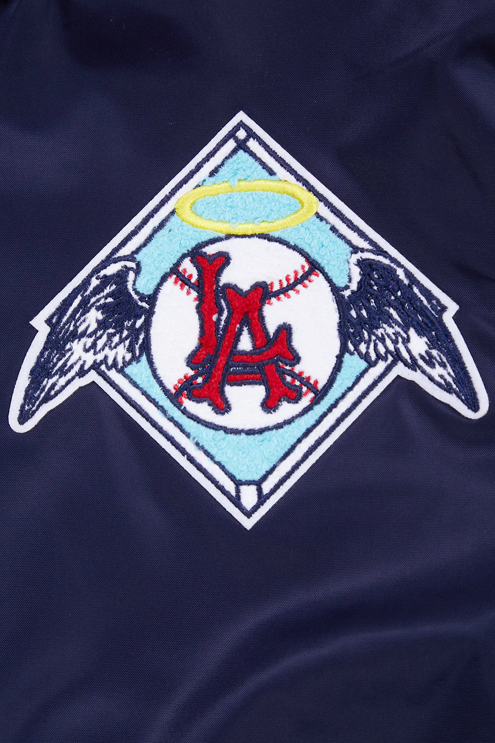 MLB LOS ANGELES ANGELS RETRO CLASSIC MEN'S RIB SATIN JACKET